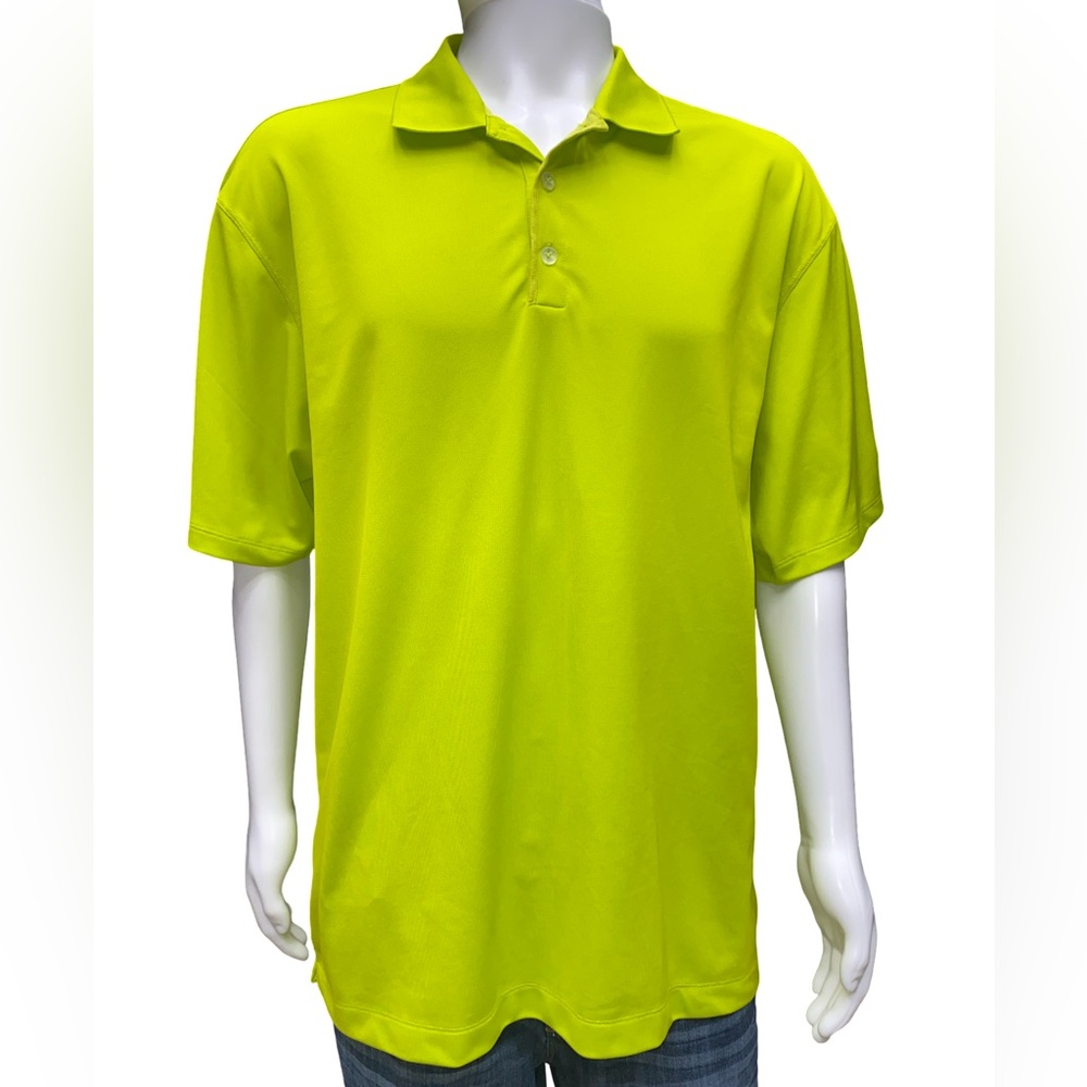 Nike Lime Green Polo Shirt Dri-FIT Short Sleeve